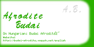 afrodite budai business card